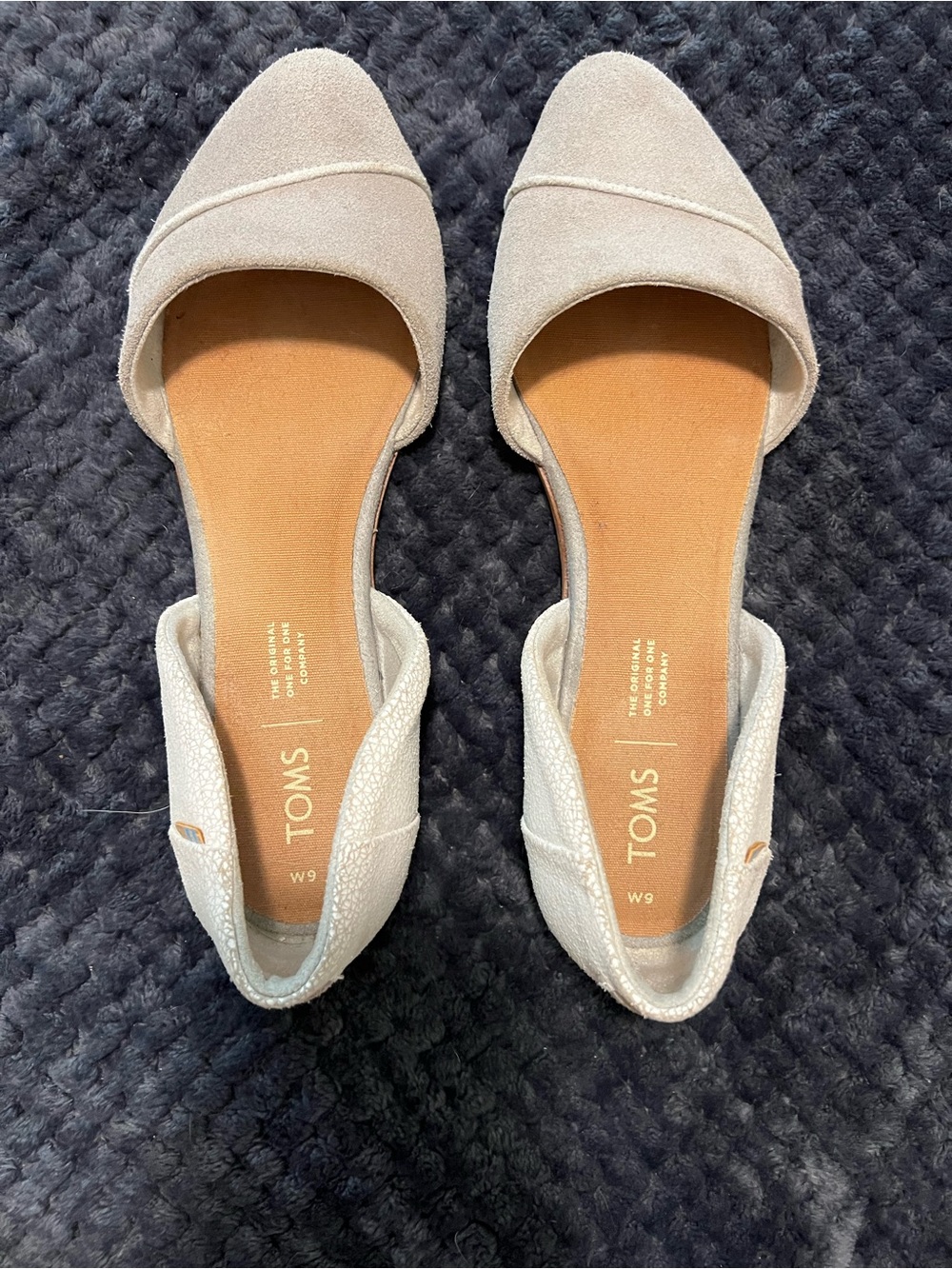 TOMS Women's Light Cream D'Orsay Flats